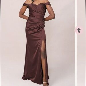 Revelry Ariel Convertible Satin Dress